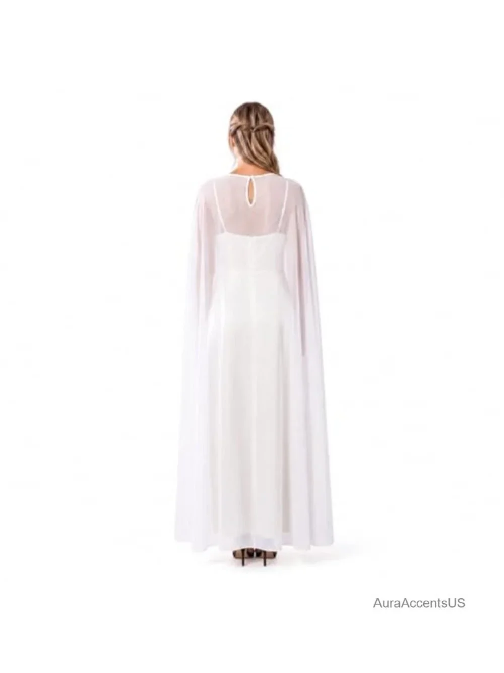 Sheer Chiffon Long Cape Evening Dress Wrap Wedding Bridal Shrug